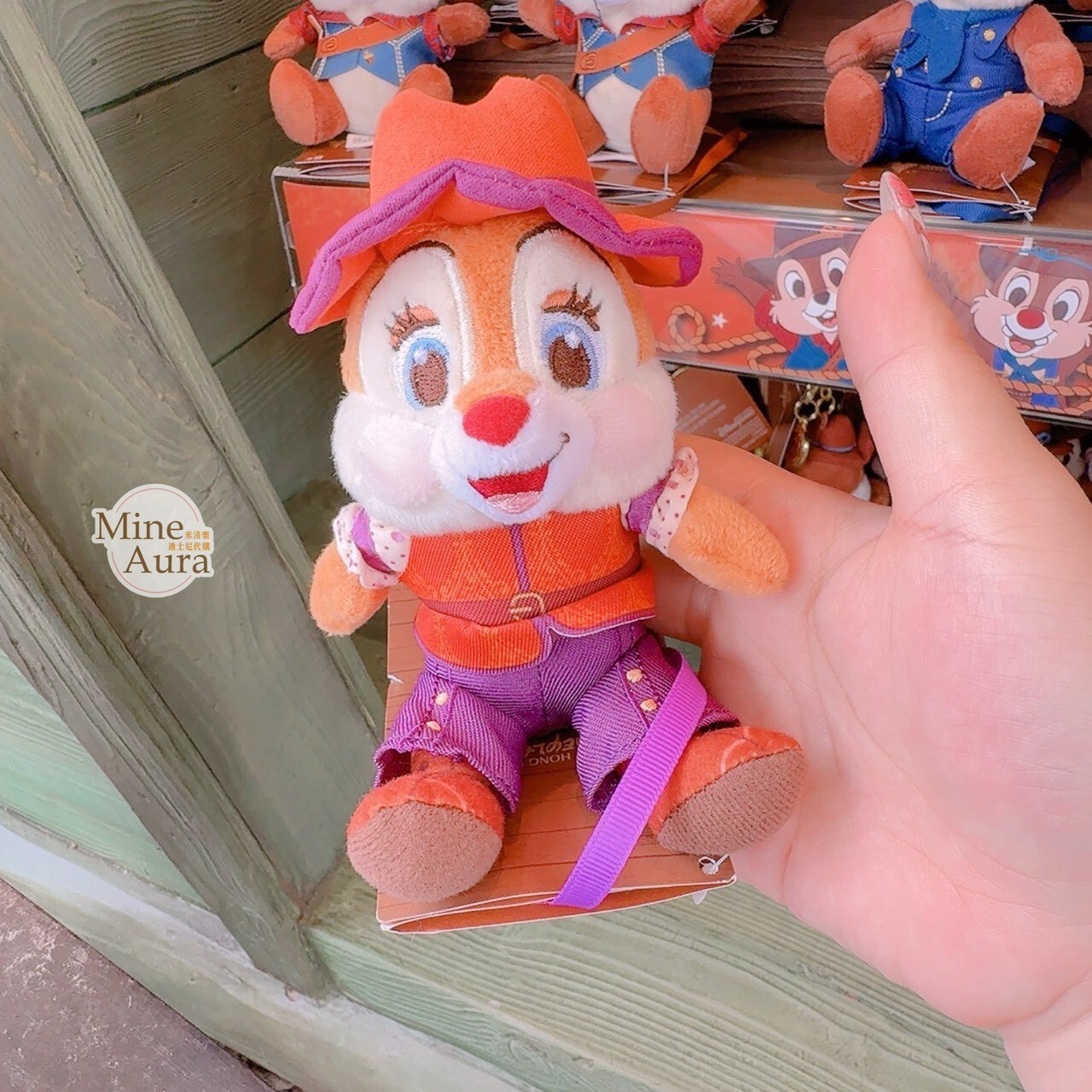 灰熊山谷 奇奇蒂蒂 Chip 'n Dale 尋金活動系列 克莉絲 Clarice 造型 磁鐵 坐肩 絨毛 娃娃 公仔 -香港迪士尼樂園