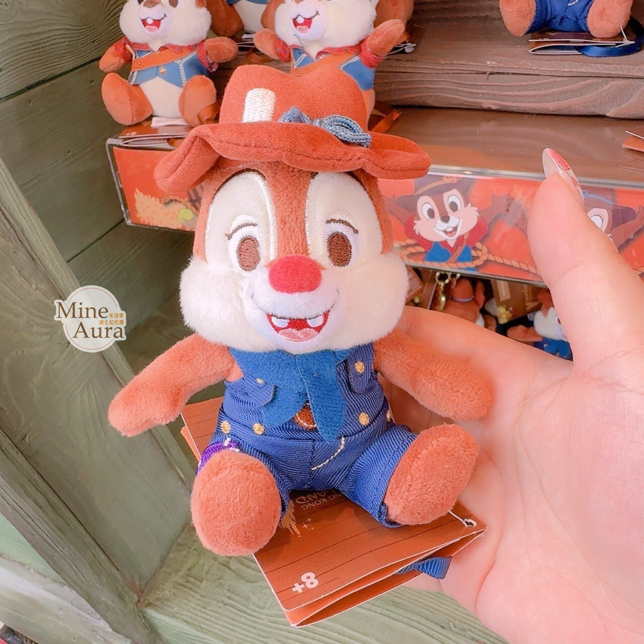 灰熊山谷 奇奇蒂蒂 Chip 'n Dale 尋金活動系列 紅鼻 蒂蒂 Dale 造型 磁鐵 坐肩 絨毛 娃娃 公仔 -香港迪士尼樂園