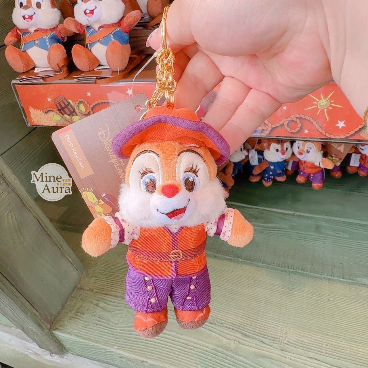 灰熊山谷 奇奇蒂蒂 Chip 'n Dale 尋金活動系列 克莉絲 Clarice 造型 絨毛 吊飾 鑰匙圈 -香港迪士尼樂園