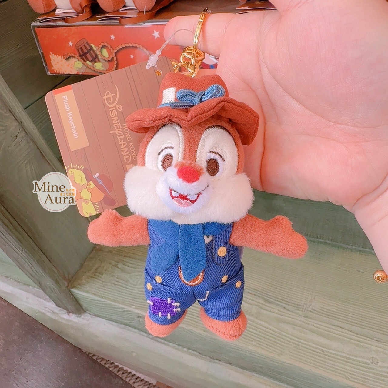 灰熊山谷 奇奇蒂蒂 Chip 'n Dale 尋金活動系列 紅鼻 蒂蒂 Dale 造型 絨毛 吊飾 鑰匙圈 -香港迪士尼樂園