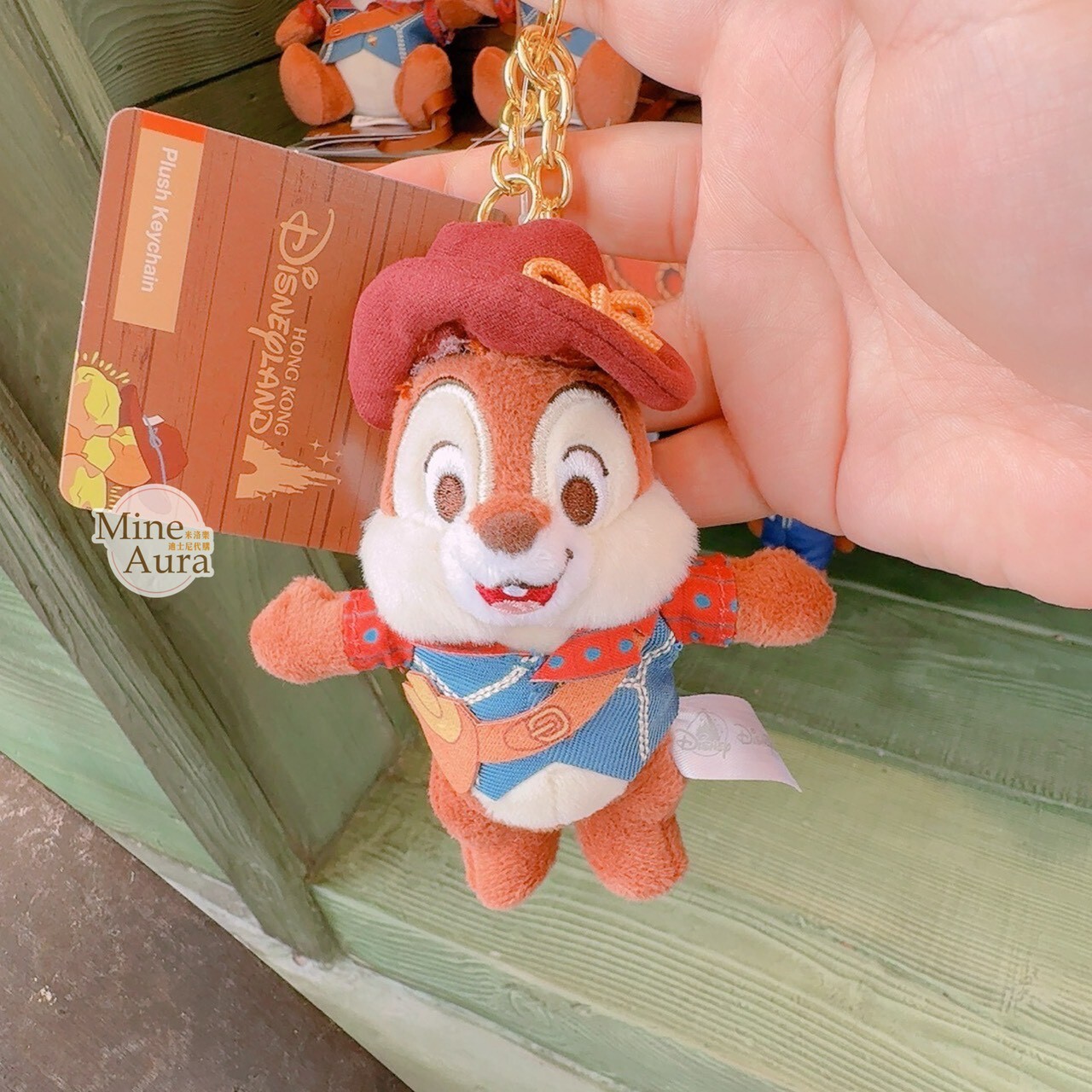 灰熊山谷 奇奇蒂蒂 Chip 'n Dale 尋金活動系列 黑鼻 奇奇 Chip 造型 絨毛 吊飾 鑰匙圈 -香港迪士尼樂園