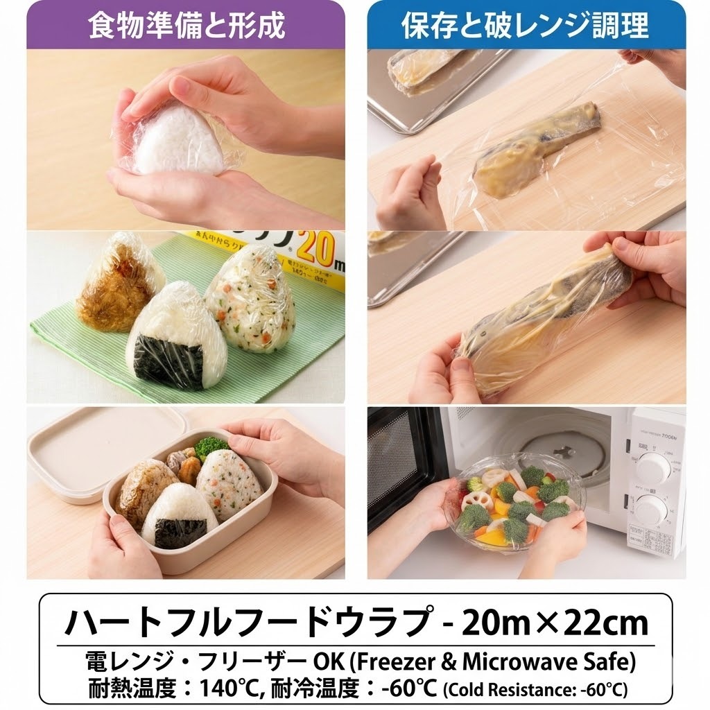 日本原裝吳羽保鮮膜20M/60M｜PVDC密封保鮮膜 微波可用 不糾結 好切耐熱【輕鬆購五金百貨】