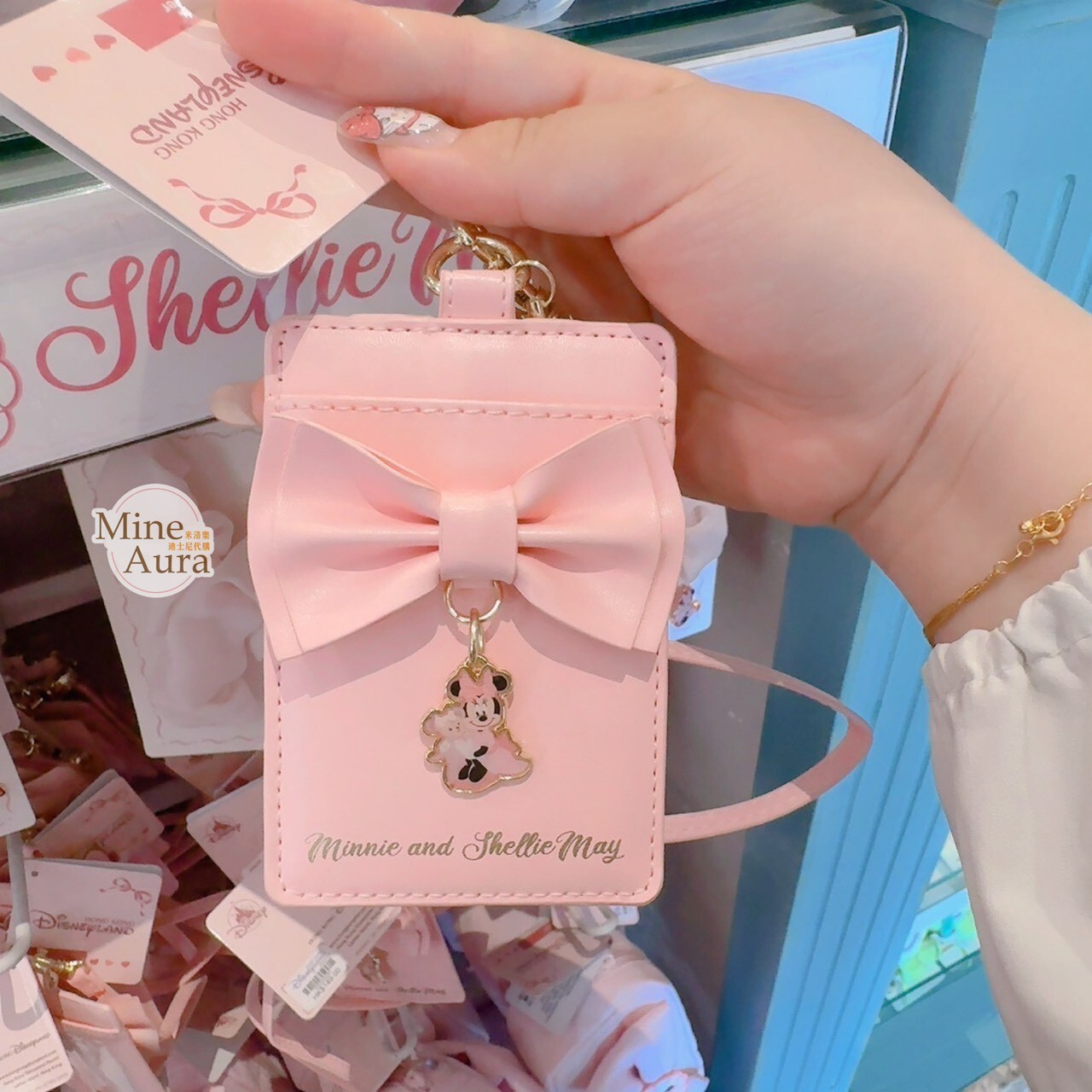 米妮 Minnie 雪莉玫 ShellieMay 派對系列 圖案 伸縮 票卡夾 票卡包 -香港迪士尼樂園