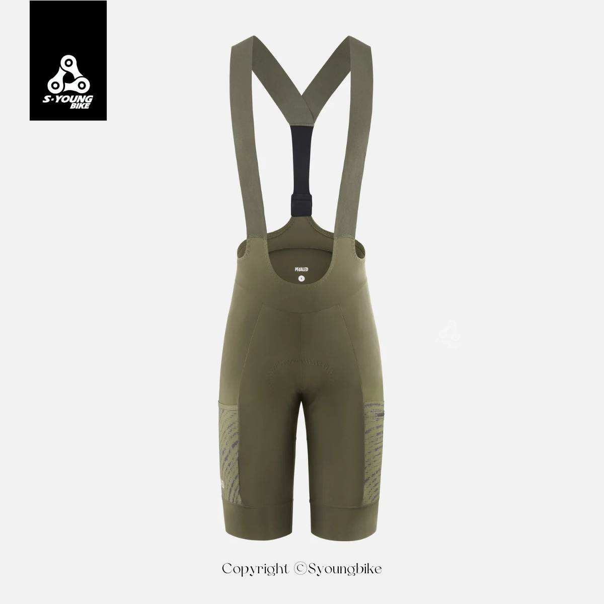 【PEdALED】W's Odyssey Bib Shorts 女吊帶短車褲 / Military Green 軍綠