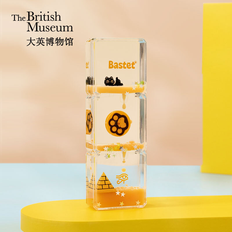 大英博物館｜安德森貓和她的朋友們系列｜巴斯特萌貓治癒時光流油沙漏擺件