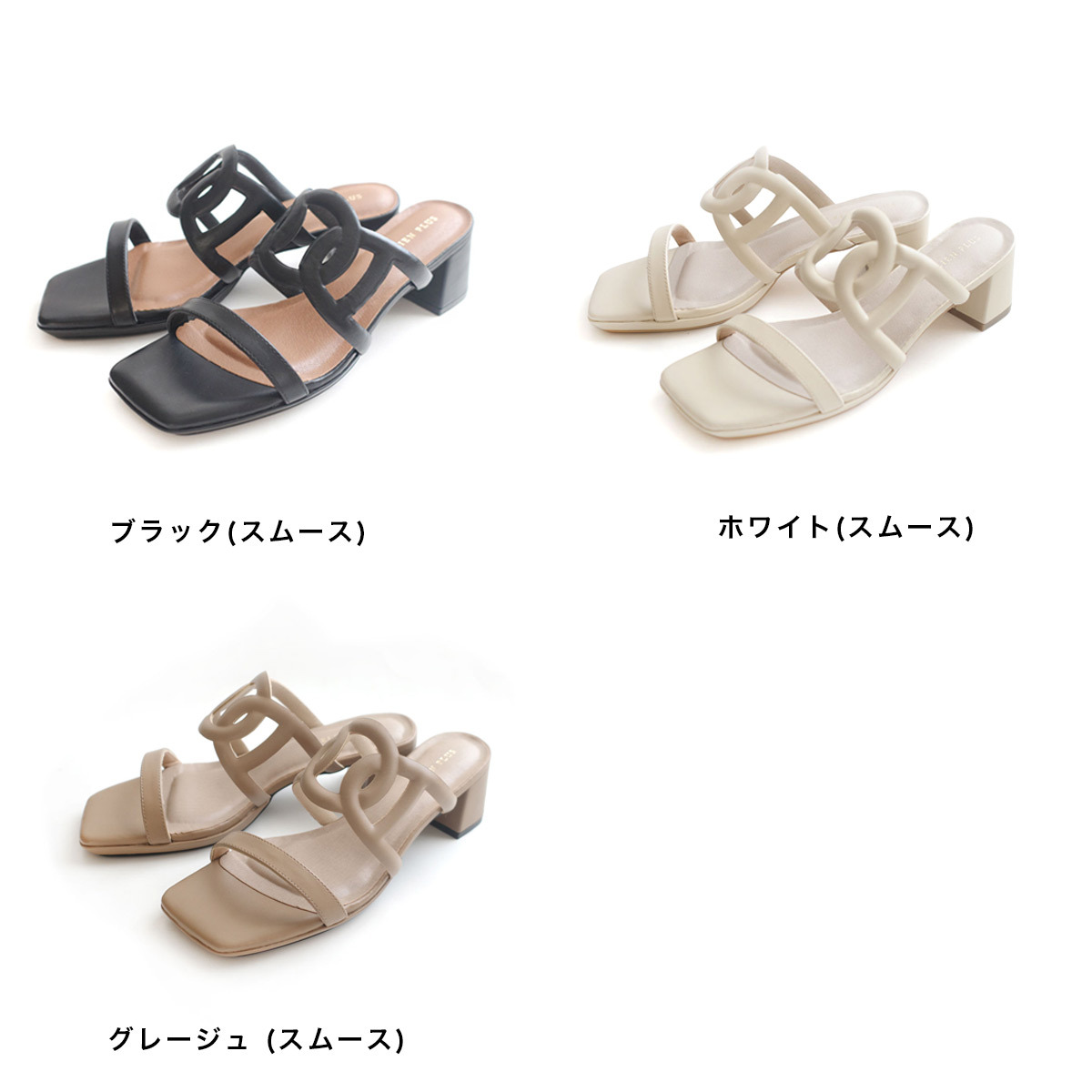 環環相扣 方頭鏤空穆勒涼鞋【CX3147】