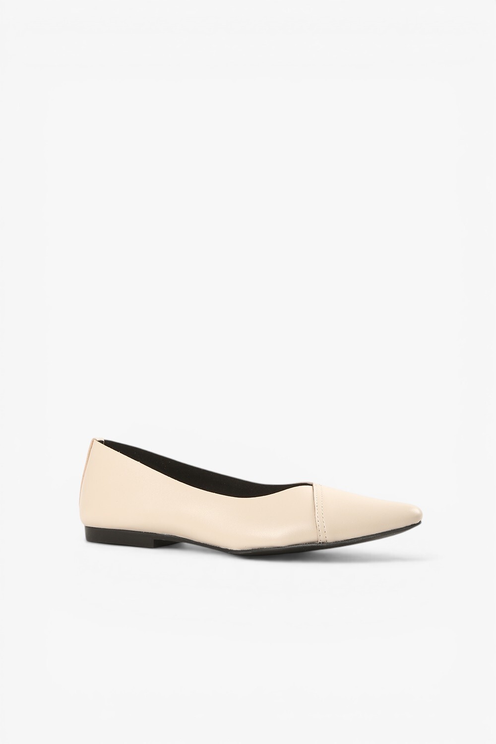 Overlap Flat 尖頭切邊便鞋