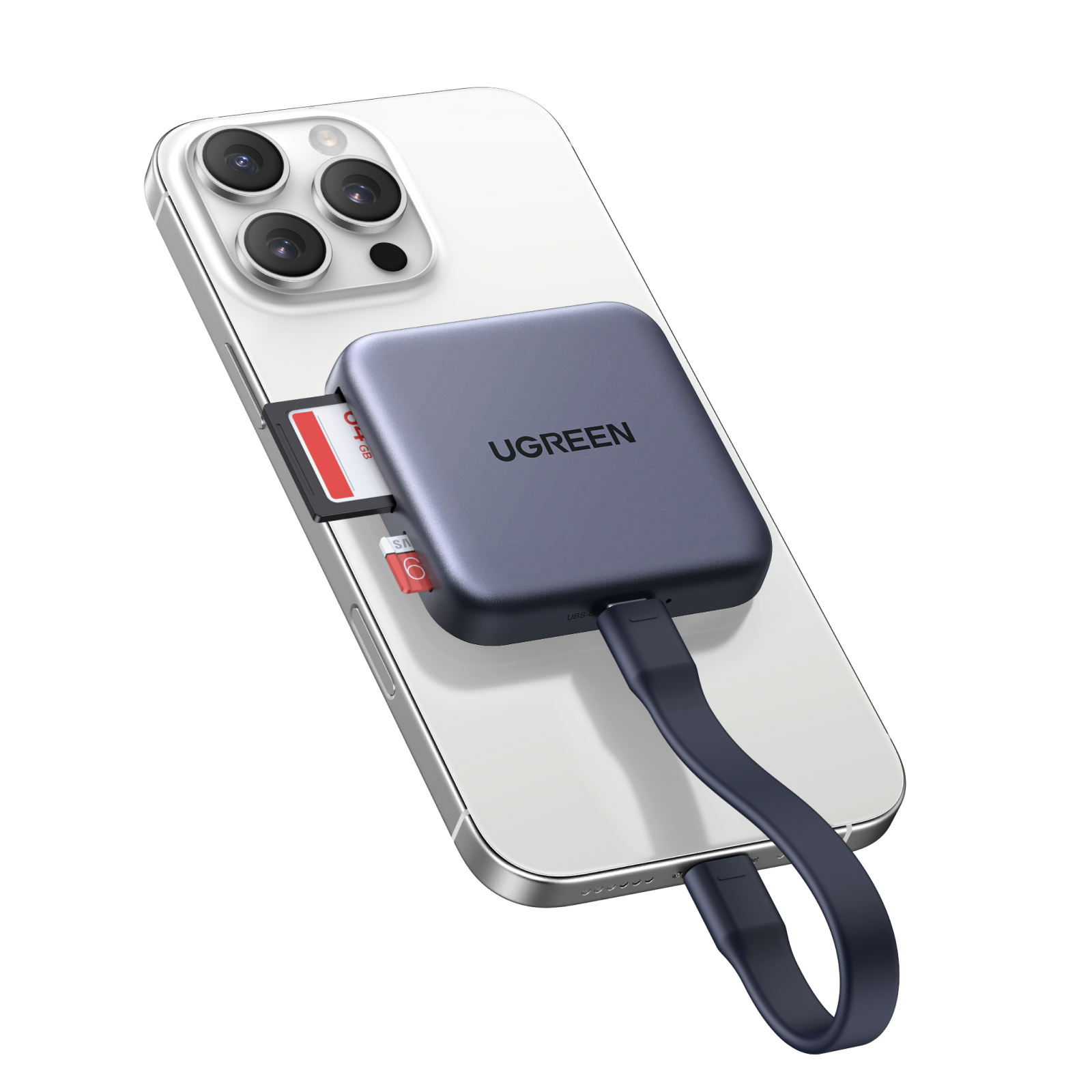 UGREEN 三合一磁力吸式 USB-C 讀卡機 – CM898 – 65095