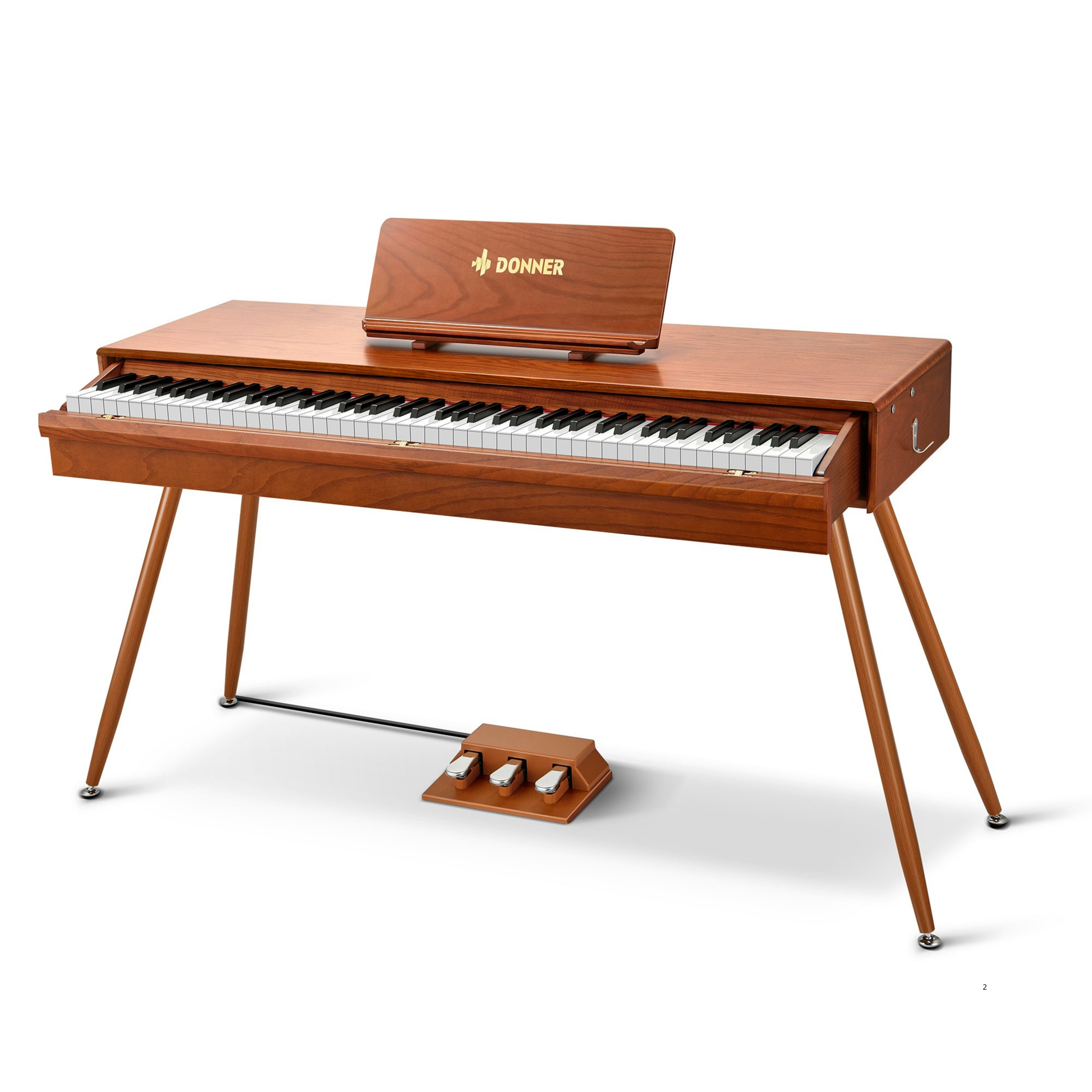Donner Donner DDP-80 PRO 電鋼琴 實木 88鍵 全配重鍵盤 加重 數位鋼琴 抽屜式設計 第 4 張圖片｜三峽鍵盤 / 鋼琴
