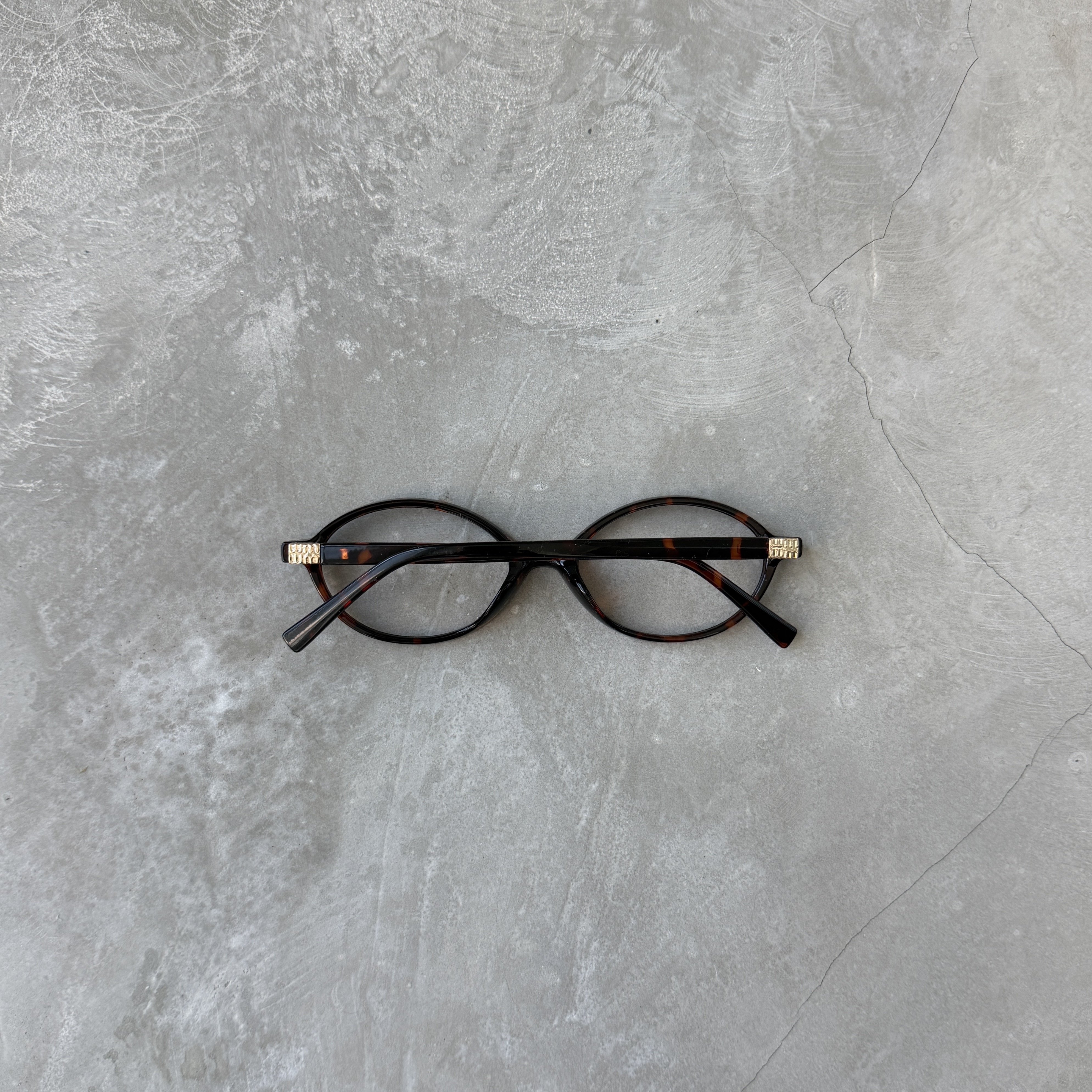 A1142 琥珀眼鏡（有透明鏡片）