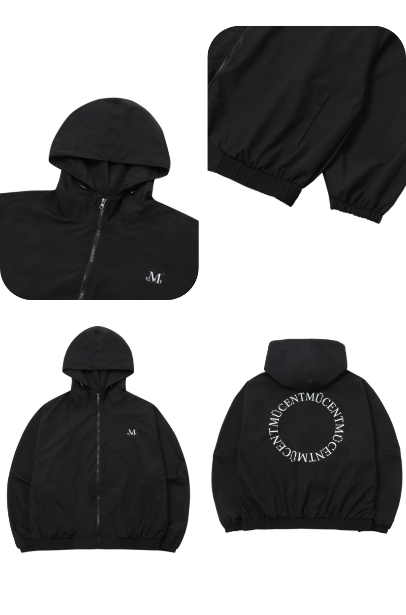 【 4/19收單 】MUCENT 圓標連帽風衣外套 韓國