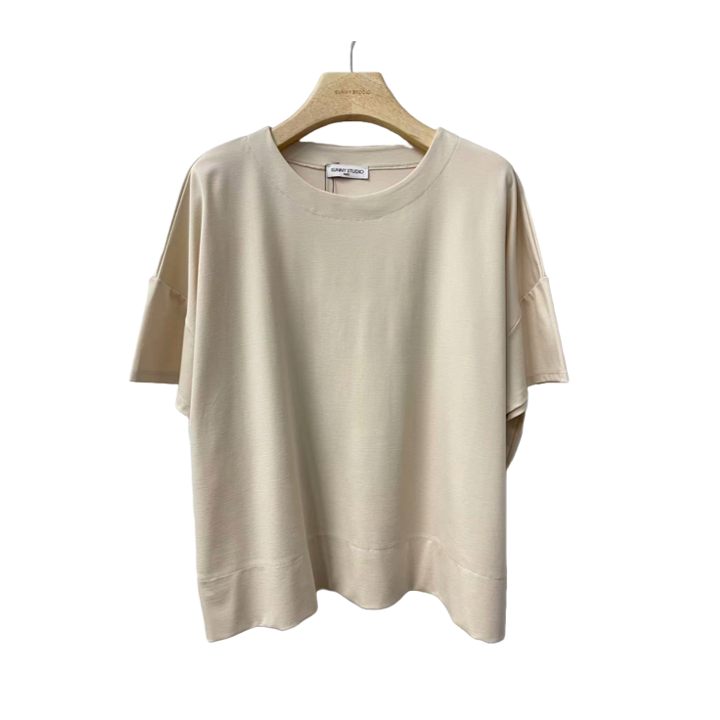 1SO0403-018 [SUNNY STUDIO] Casual Chic Top Beige #11518 (EU)