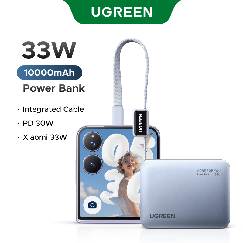 UGREEN - 75173B-PB584 10000mAh 33W 超迷你快充行動電源 (3C標誌 QR Code 追溯二維碼)
