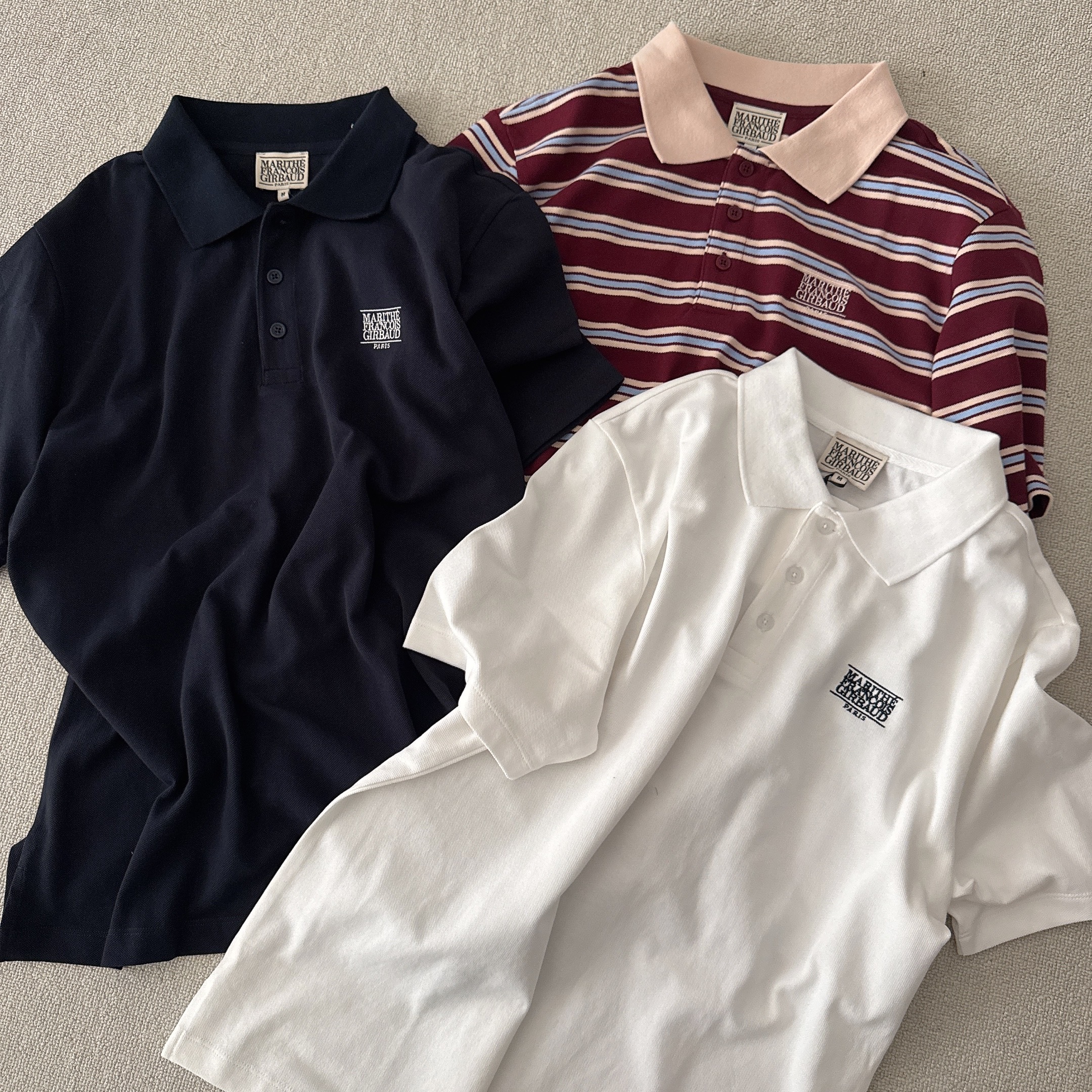 （現貨）韓牌  MARITHE MFG 經典小logo polo領 短T MFG46UTS205