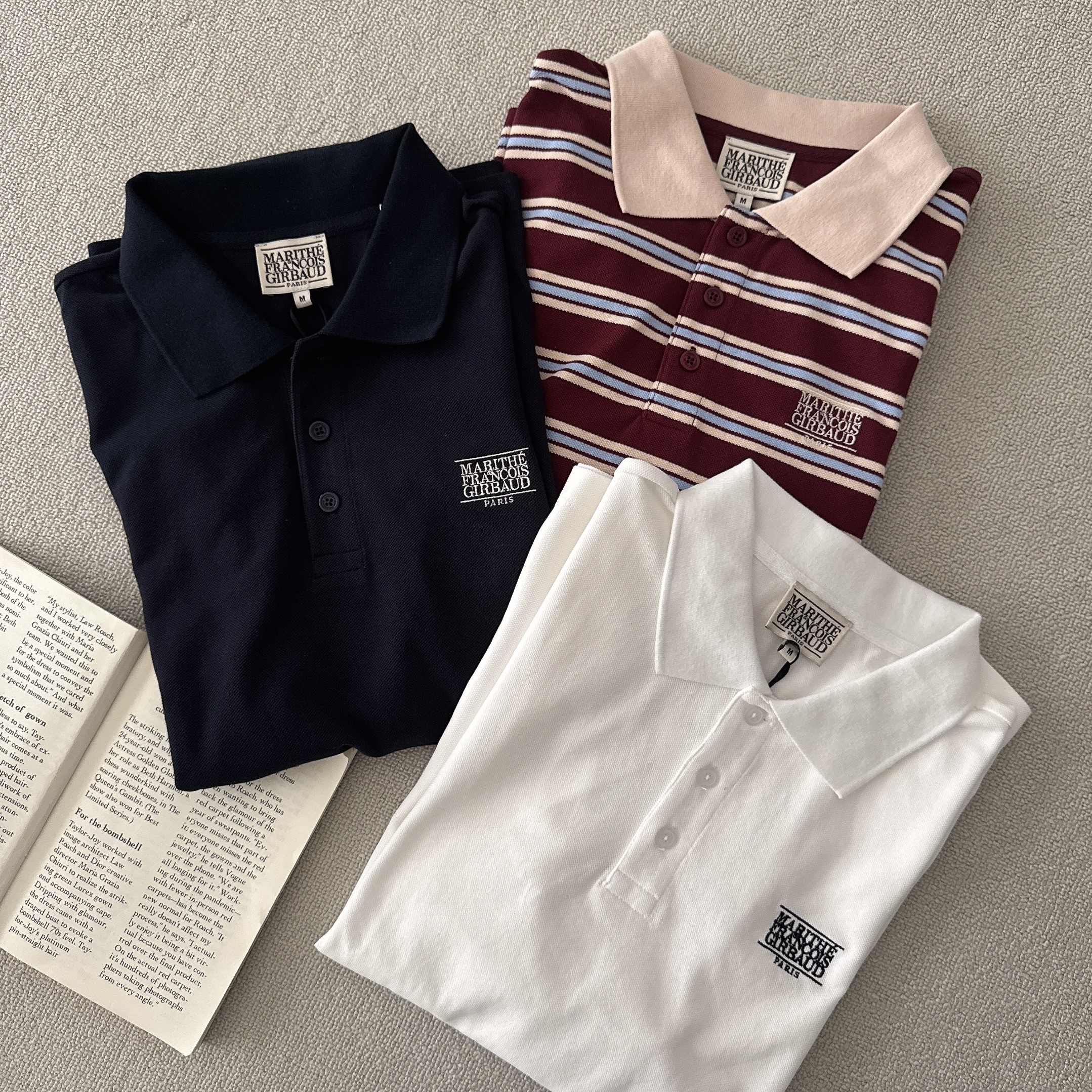 （現貨）韓牌  MARITHE MFG 經典小logo polo領 短T MFG46UTS205