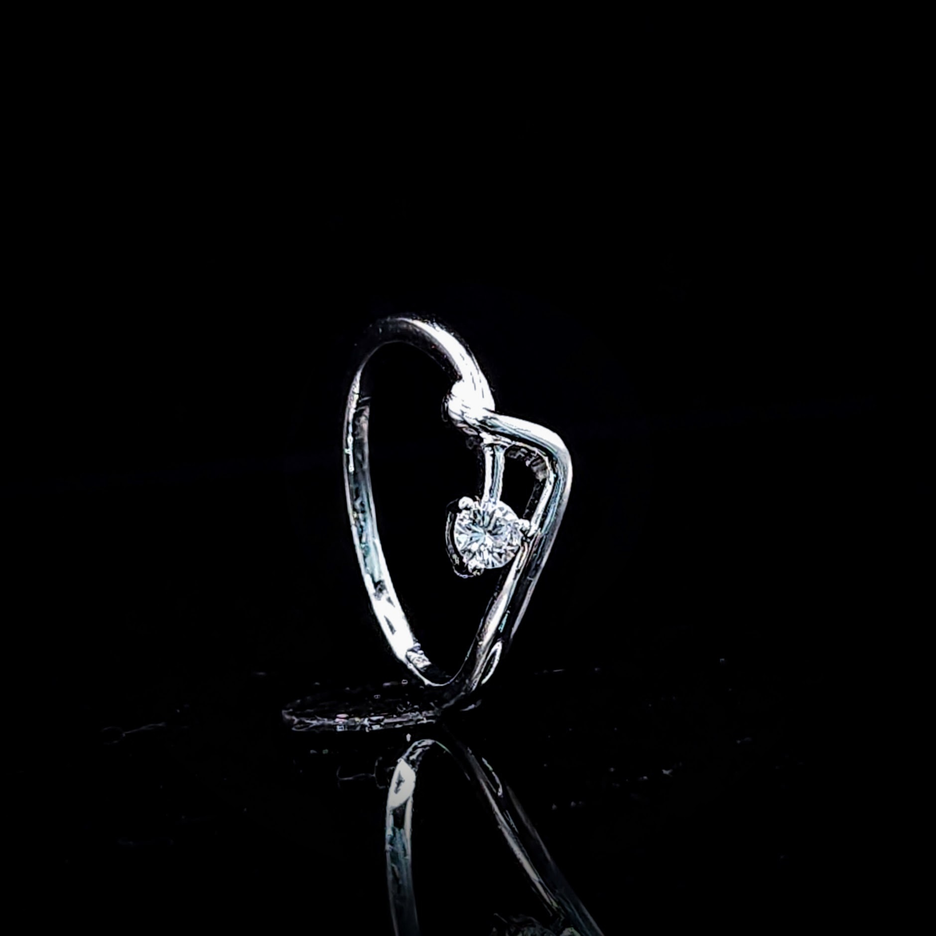 全新18K白金【單粒11份鑽石】戒指