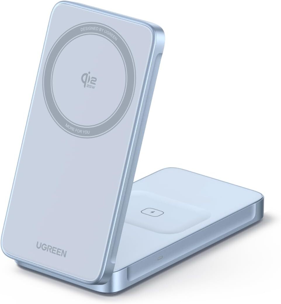 UGREEN Qi2 25W Magflow 可折疊二合一無線充電器 (55963-W756)