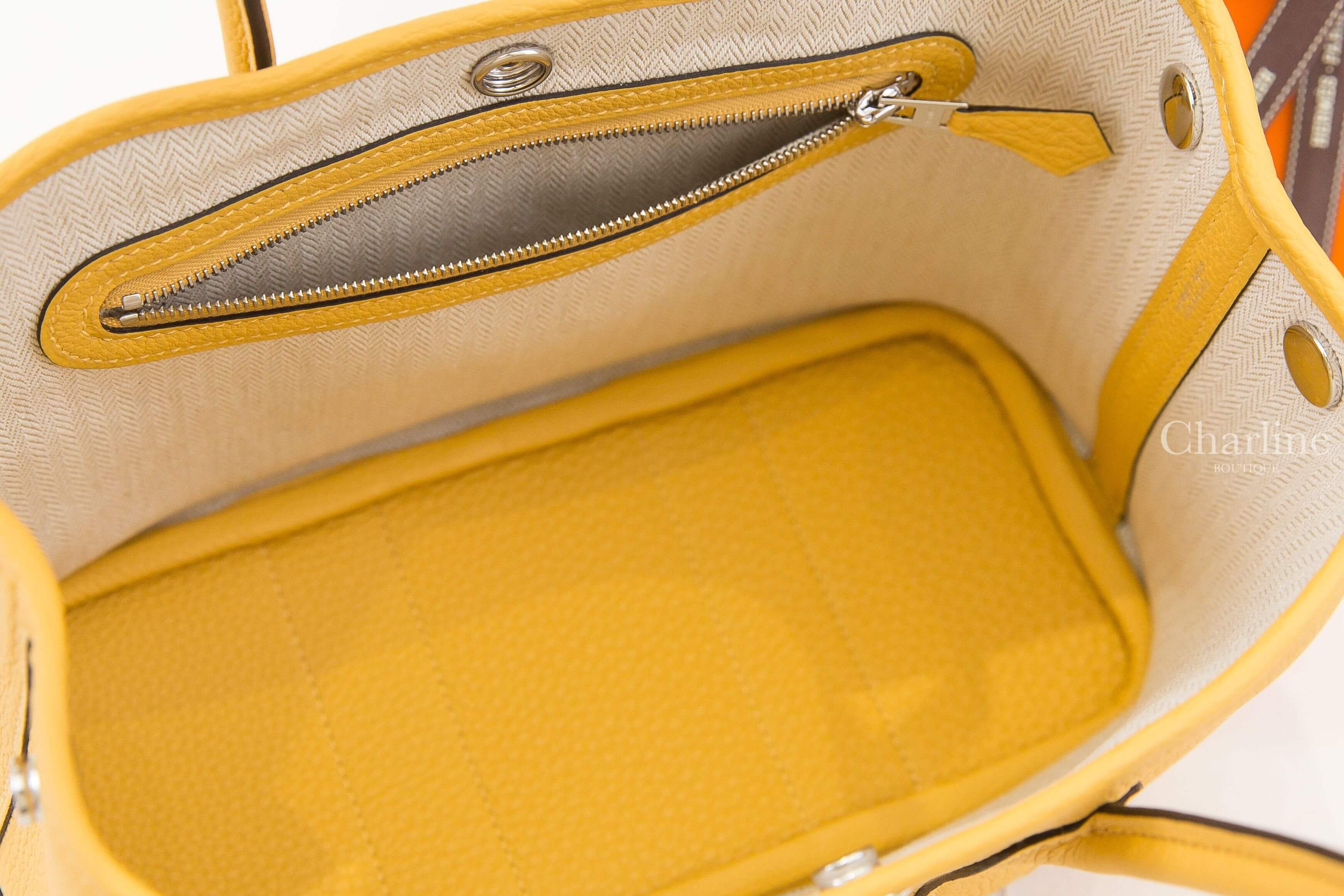 Hermès Neo Garden Party 23cm 1A Paille Togo 玉米黃迷你手提包-Charline Boutique 精品代購