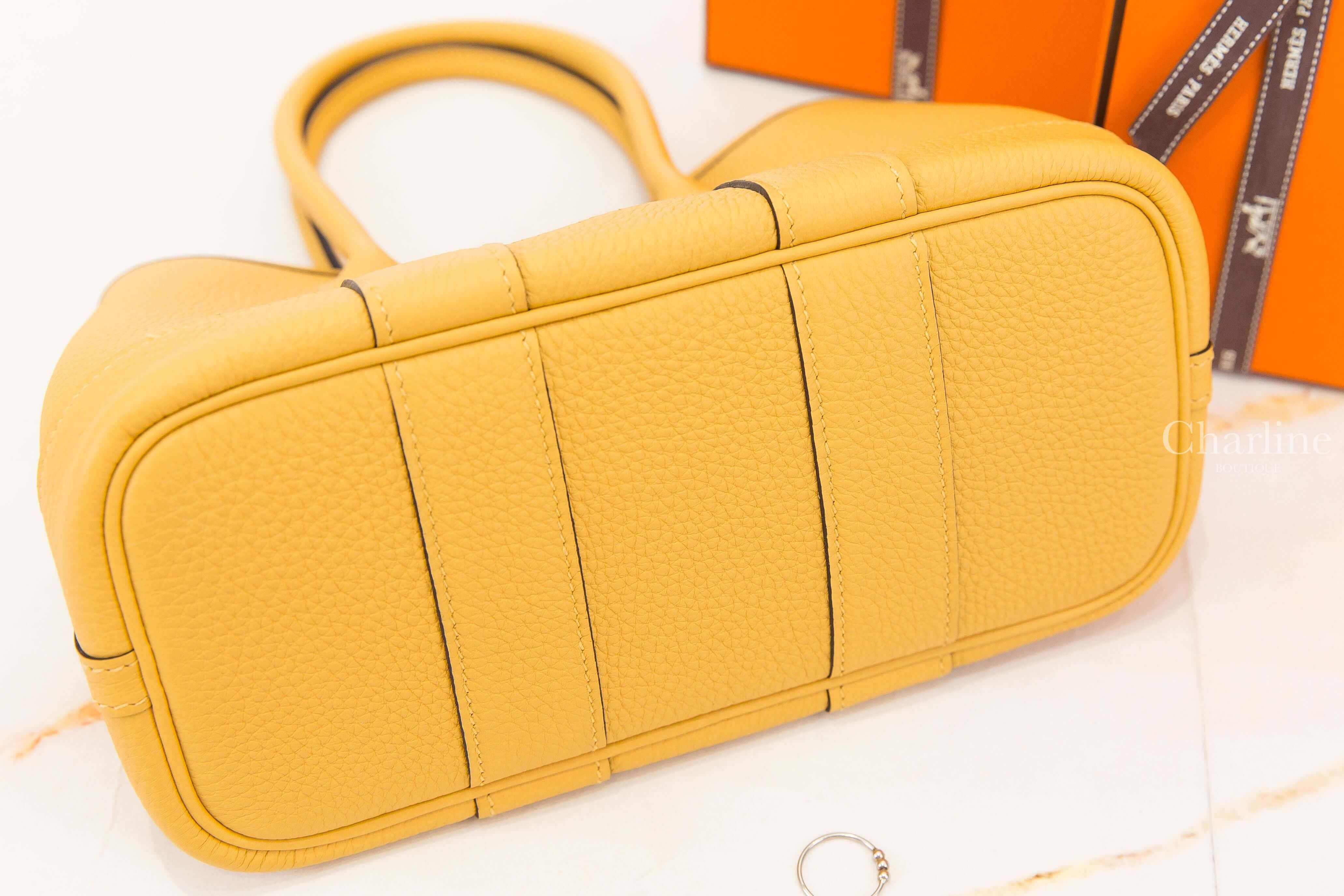 Hermès Neo Garden Party 23cm 1A Paille Togo 玉米黃迷你手提包-Charline Boutique 精品代購
