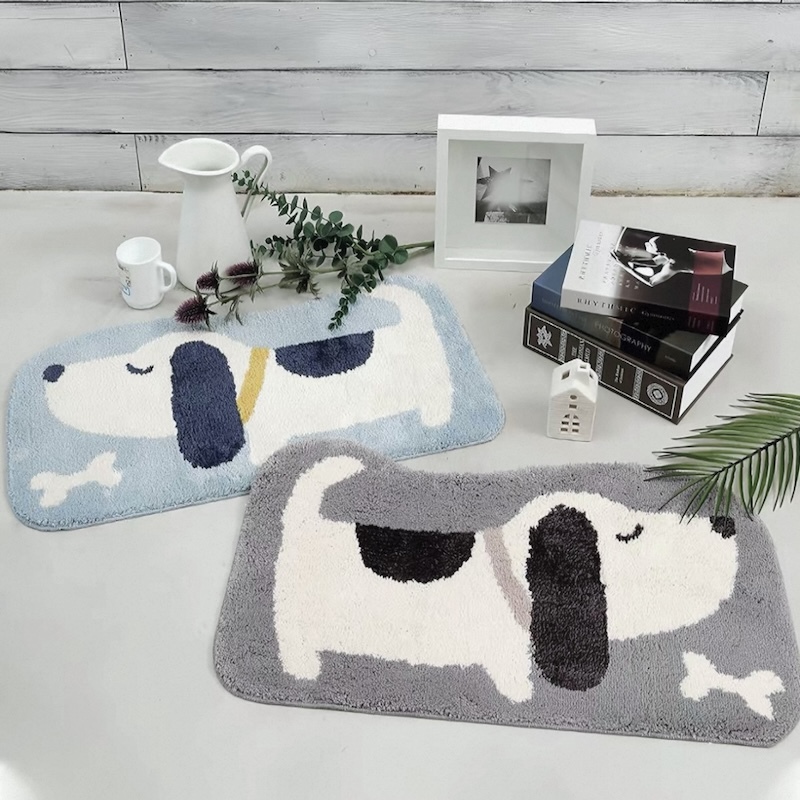 《04026》長耳朵狗狗不規則地毯