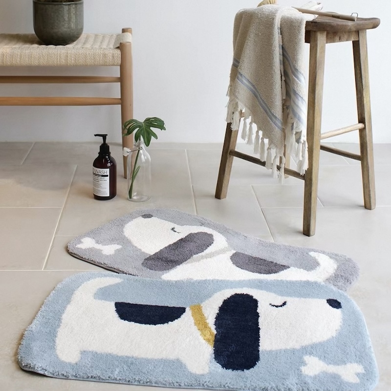 《04026》長耳朵狗狗不規則地毯