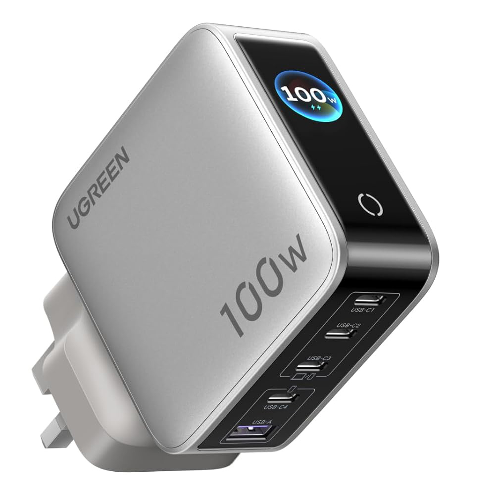UGREEN - 100W USB-C 充電器，Nexode Pro 4C1A 5 連接埠 GaN 快速充電器 X773-65621B