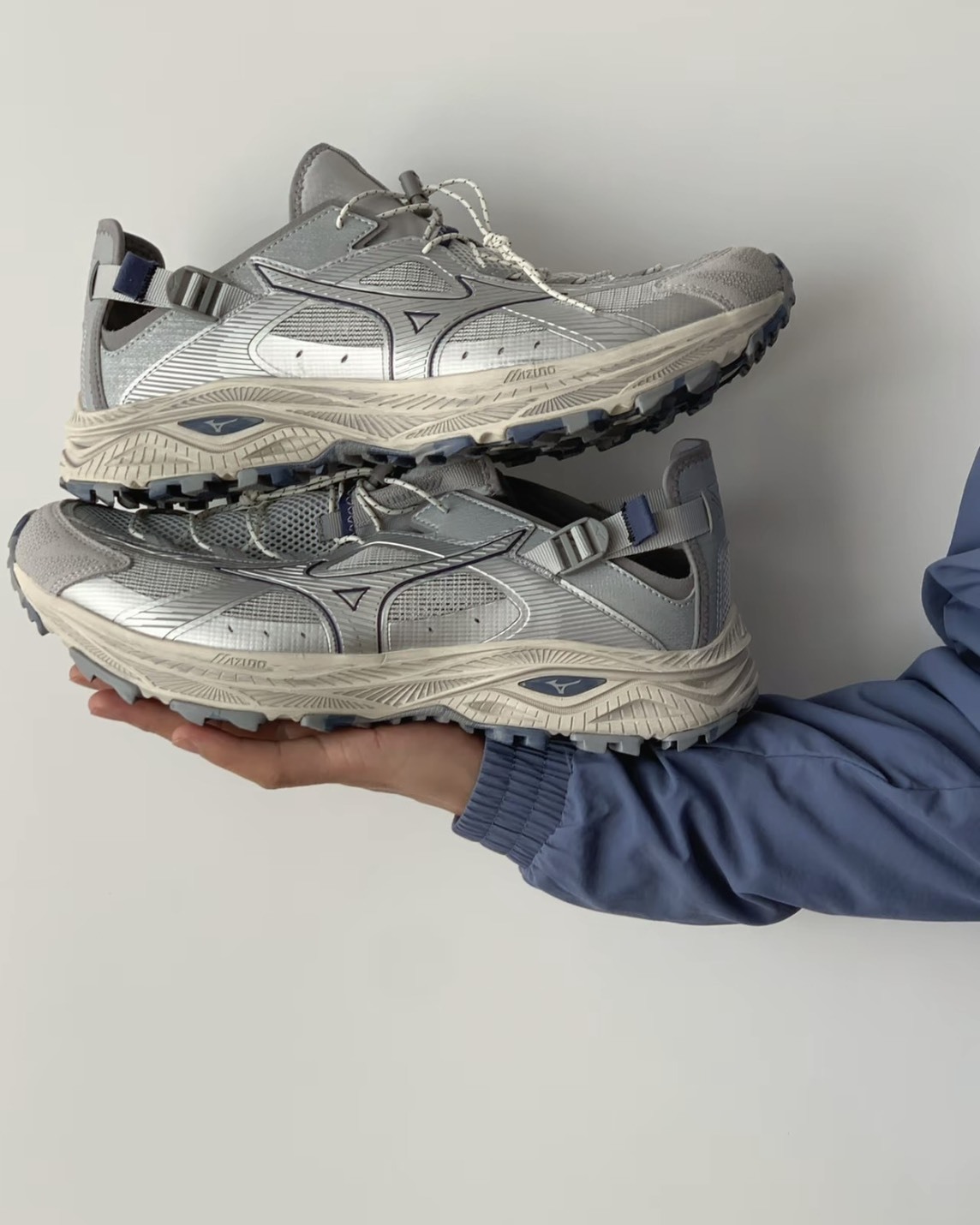 <全網最低>Mizuno Racer Trail SE 戶外越野 機能 溯溪鞋 透氣 涼鞋 機能鞋 銀灰