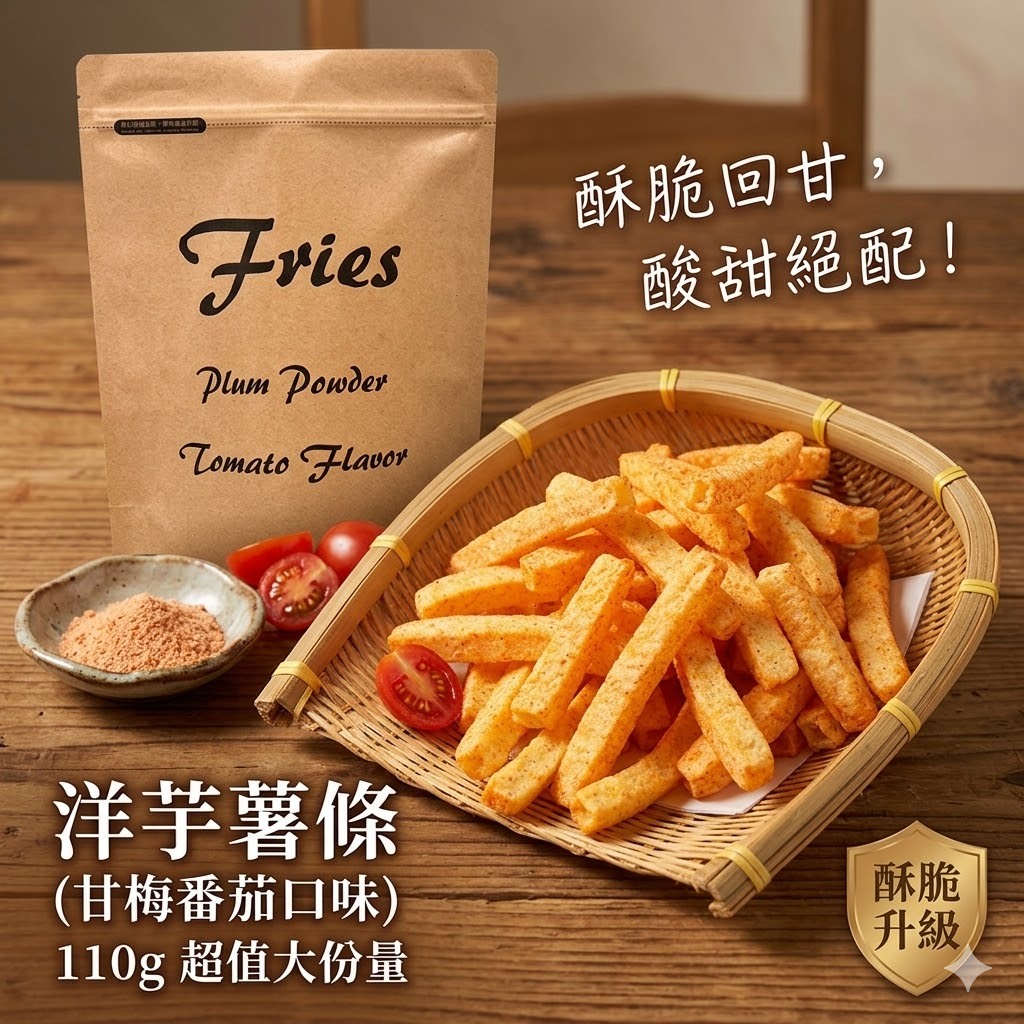 團購熱銷第一洋芋薯條(甘梅口味)(110g)
