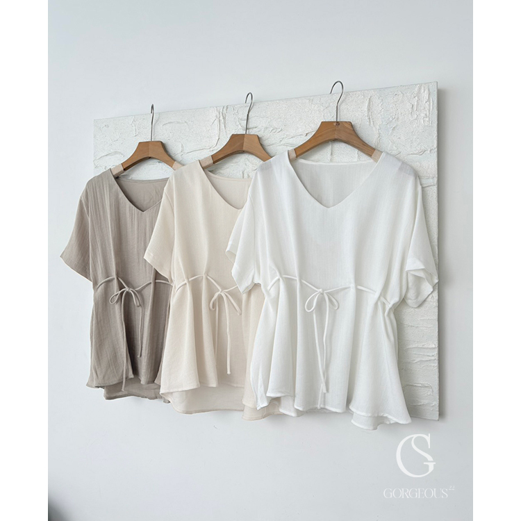 A125「紋理⼋⾊ CHILL 綁帶上⾐」