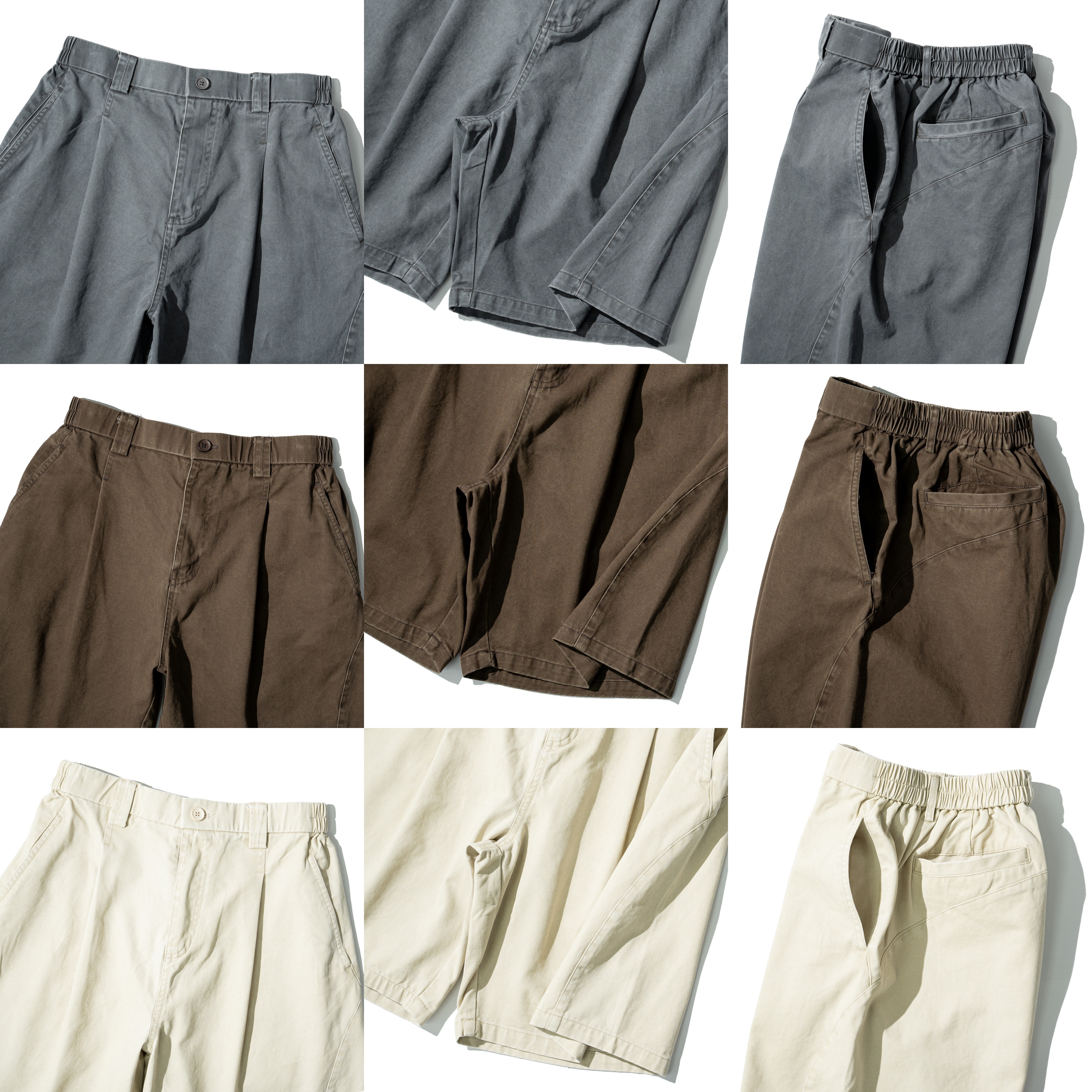 AGILITY Washed Pleated Shorts 水洗 褶線 五分短褲 [WS88]