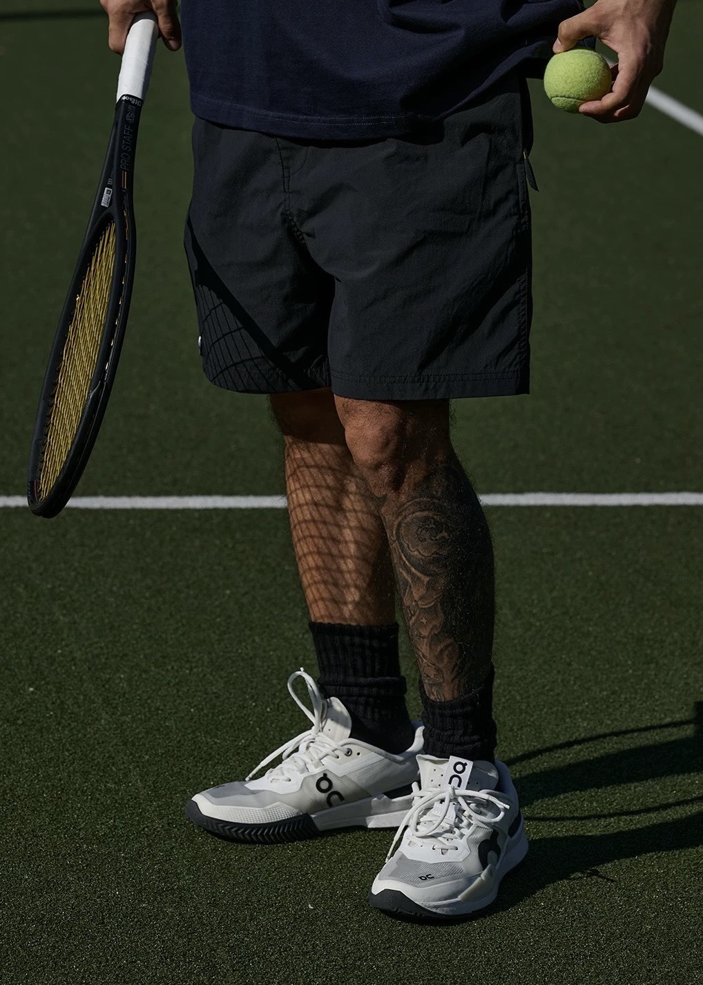 #預購 Broshood 26SS 日系寬鬆 網球系列 繡花拉鍊口袋運動休閒五分短褲 兩色