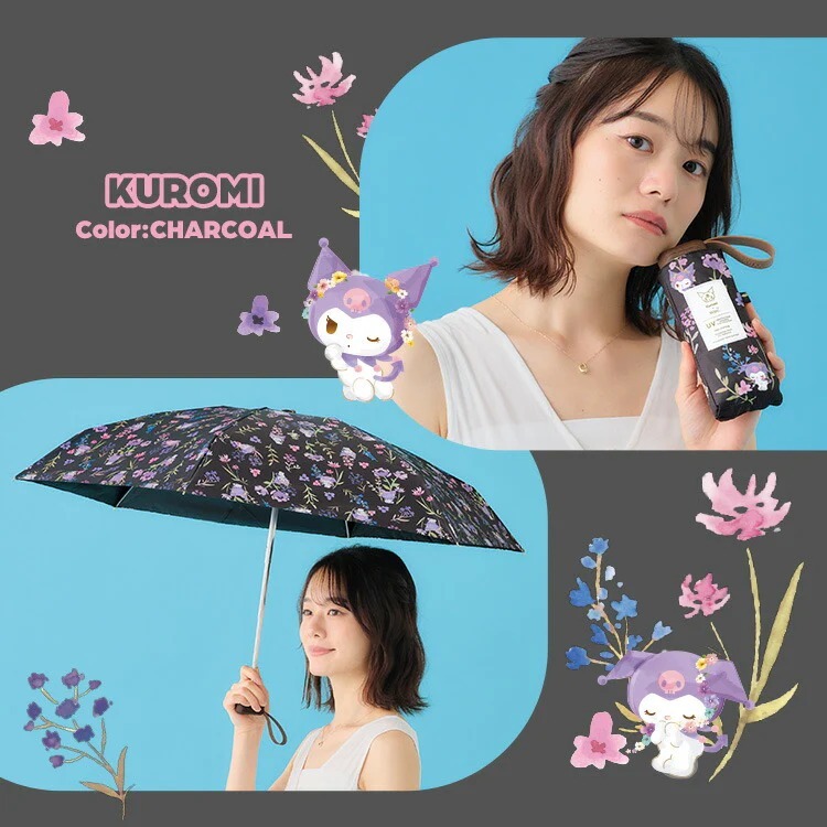 (B) Sanrio X Wpc. 三麗鷗水彩花卉摺傘 (235G) #WPP037 - WPC #0413UB