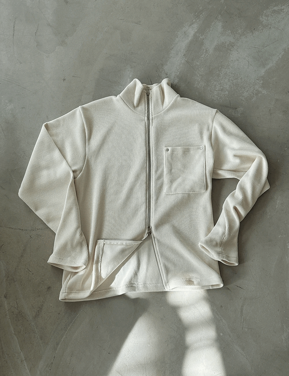 鉚釘拉鍊針織開衫