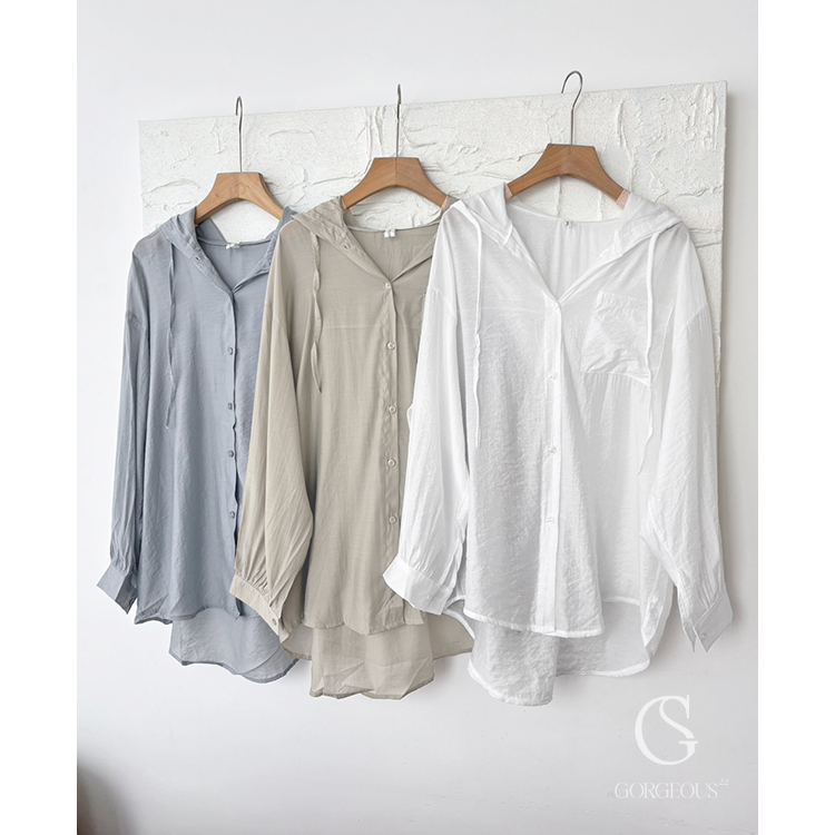 A111「反重⼒涼感連帽襯衫外套」