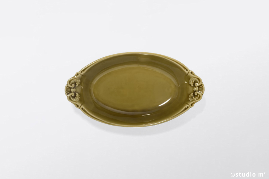 STUDIO M' - Acanthus 阿坎瑟斯葉紋烤皿 / 橄欖