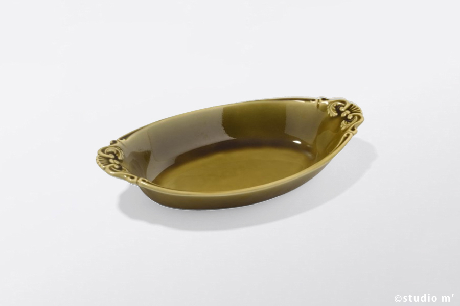STUDIO M' - Acanthus 阿坎瑟斯葉紋烤皿 / 橄欖
