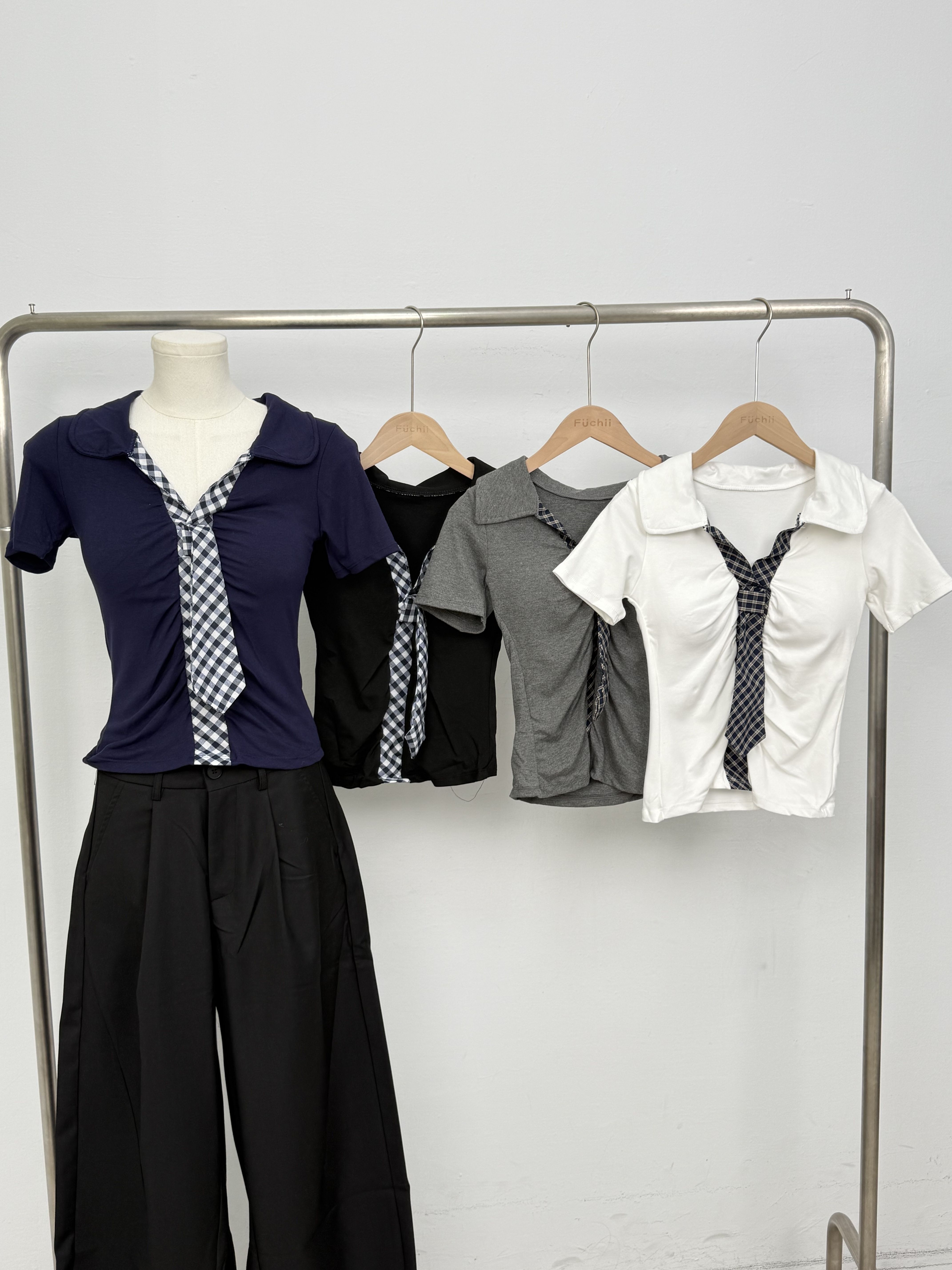 B16領帶POLO胸墊上衣