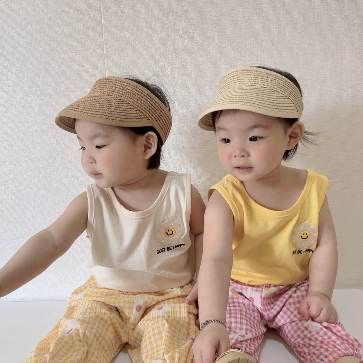 正韓夏MORAN 嫩嬰小童四色花朵背心上衣