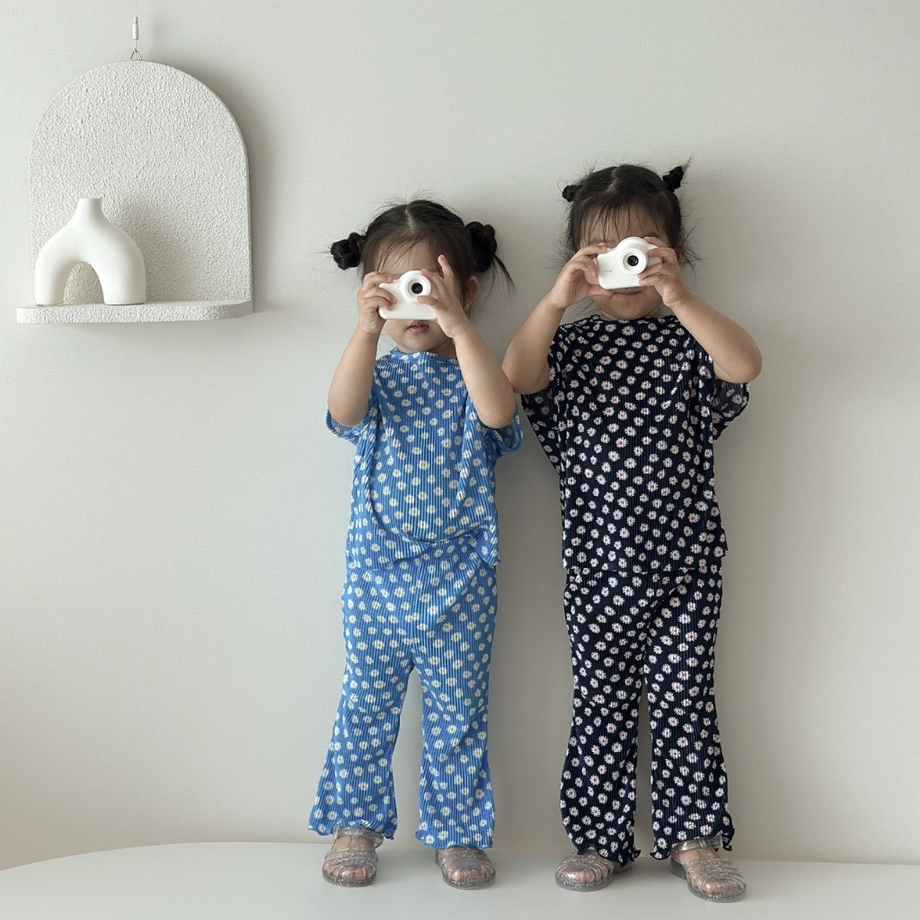 正韓夏MORAN 嫩嬰小童兩色雛菊套裝