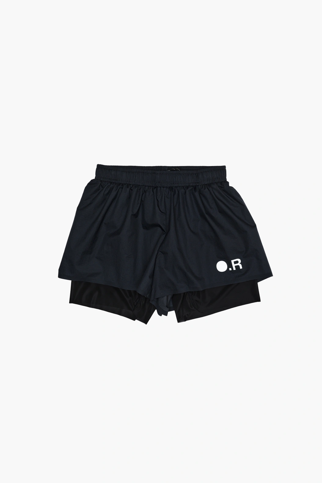 Optimistic Runners｜Layered Shorts "Black"