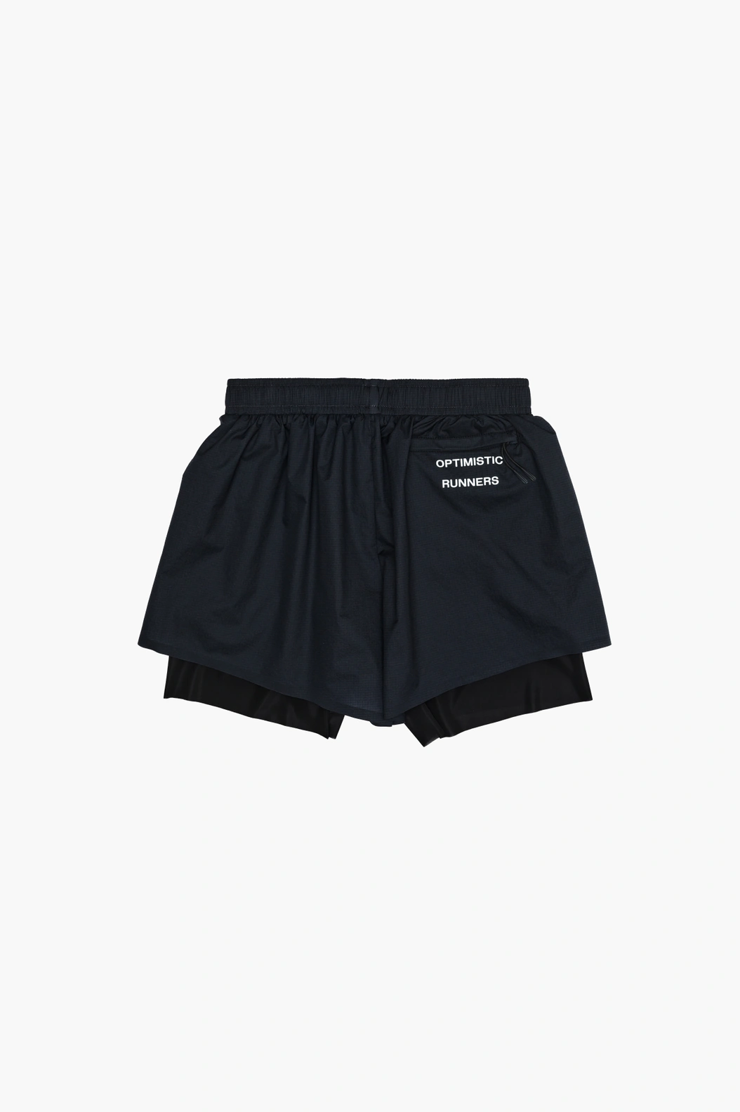 Optimistic Runners｜Layered Shorts "Black"