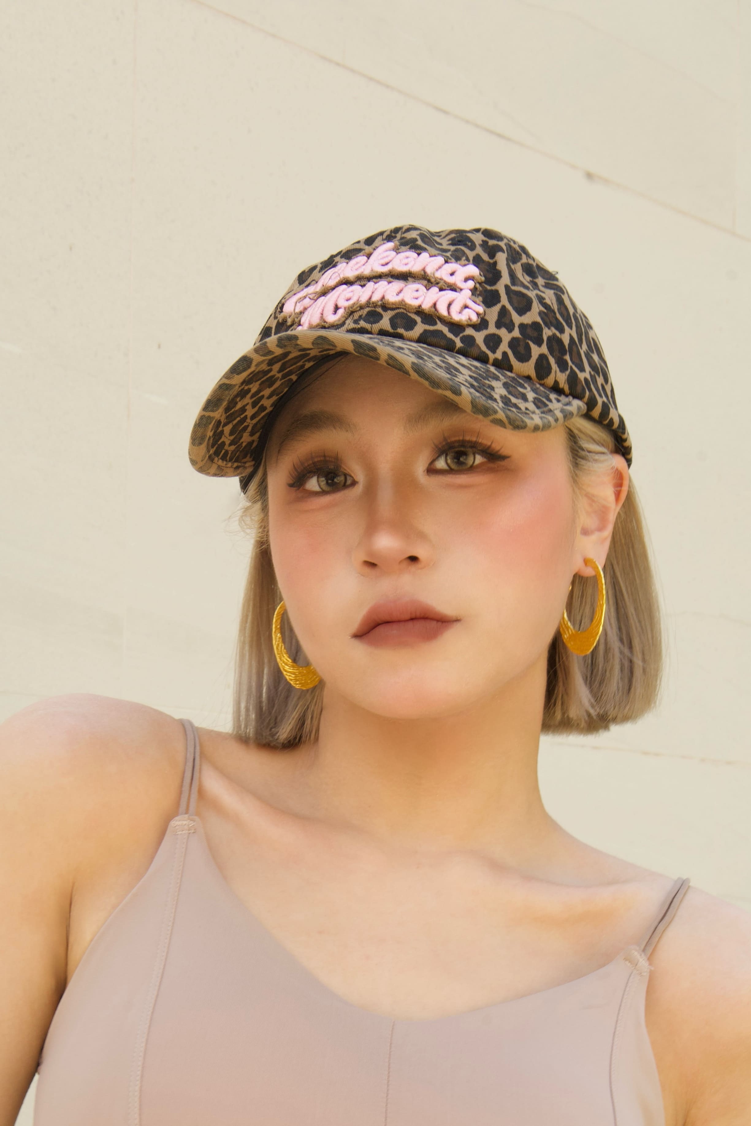 刺繡豹紋棒球帽