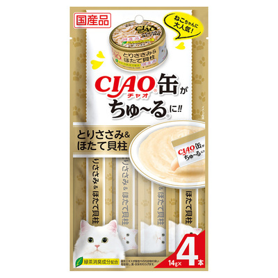 [*任選11件$138*]CIAO 雞柳+帶子 (14gx4支裝)