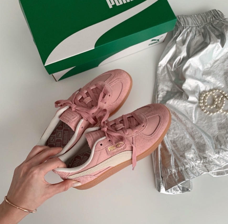 Rosé同款 PUMA PALERMO VINTAGE 玫瑰粉 焦糖底 麂皮 德訓鞋 396841-10