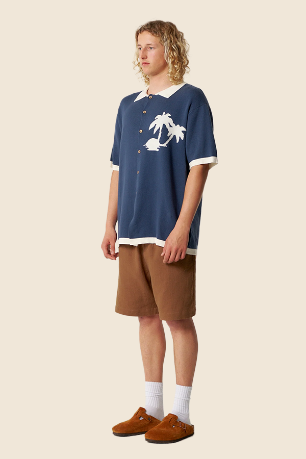 TCSS - FEELINGS KNIT 針織襯衫 - 海軍藍