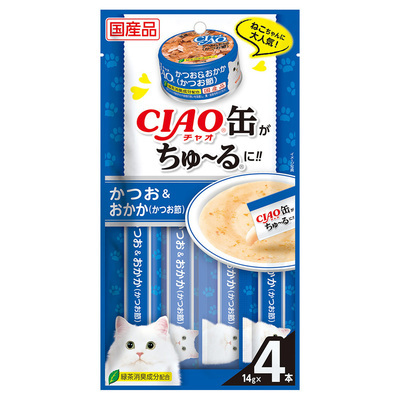 [*任選11件$138*]CIAO 鰹魚+木魚 (鰹魚節)(14gx4支裝)