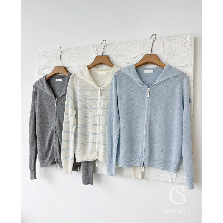 A95「天絲紋理條紋外套」