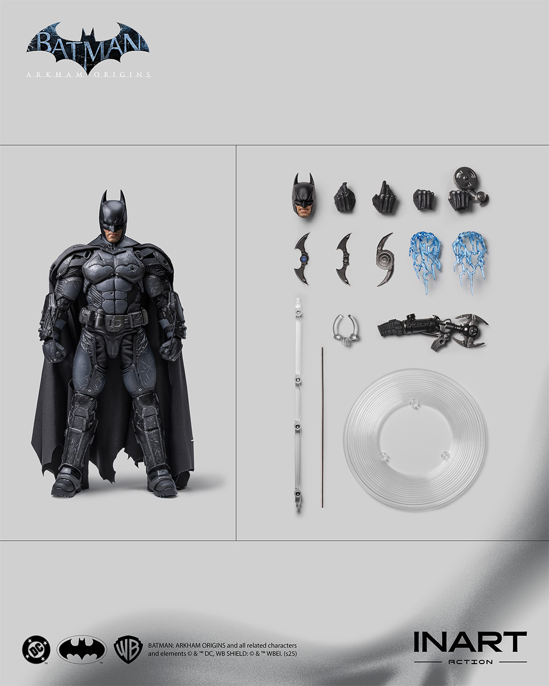 (Pre-Order) INART 1/12 "Batman: Arkham Origins" - Batman (Battle Damaged Version) Action Figure (MAG-G0007)