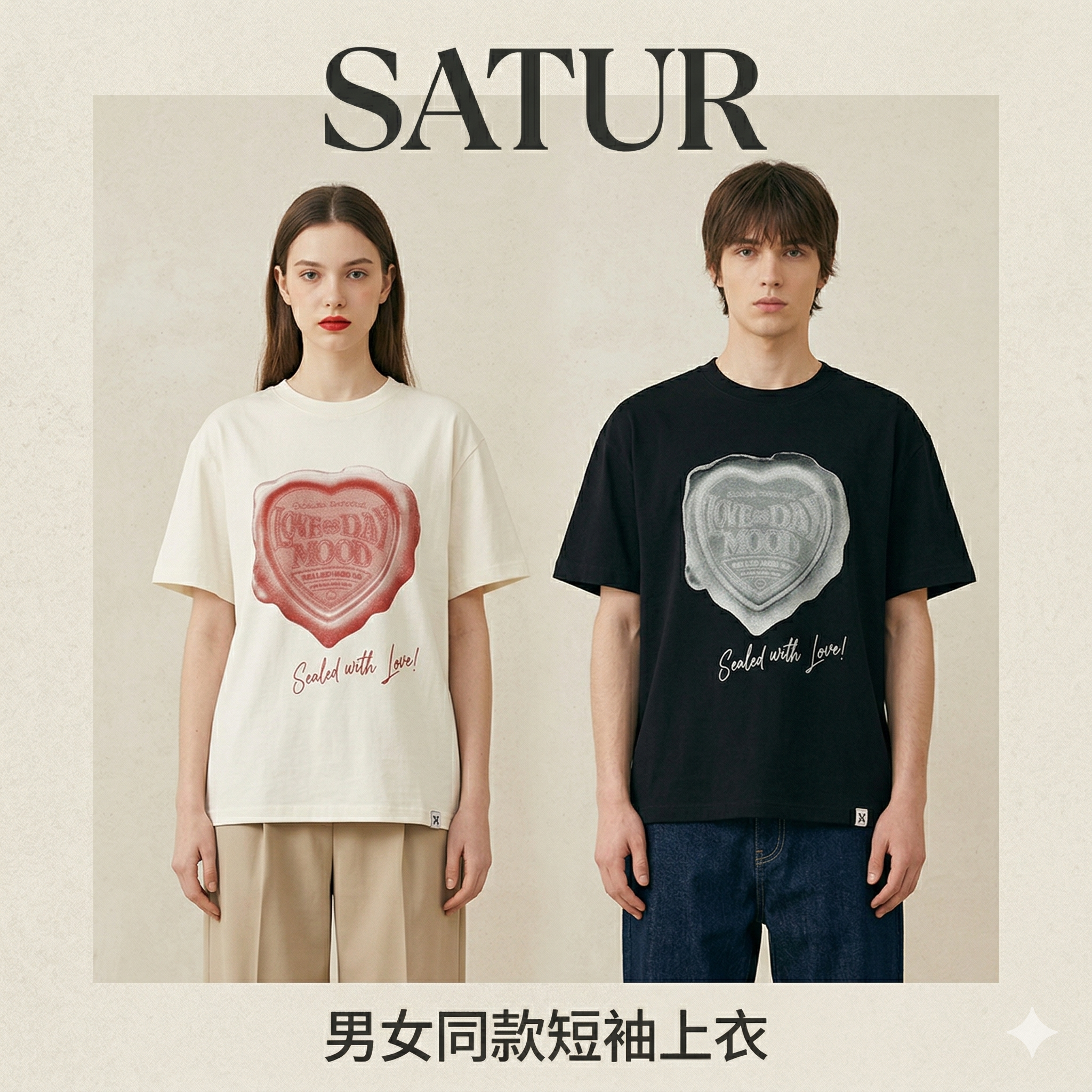 【直播】SATUR LX040203 男女同款短袖上衣