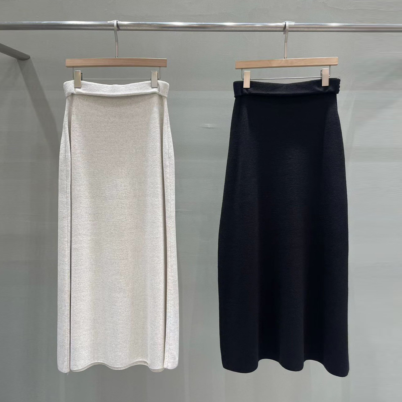 反摺腰頭造型優雅感長裙-F / 2色